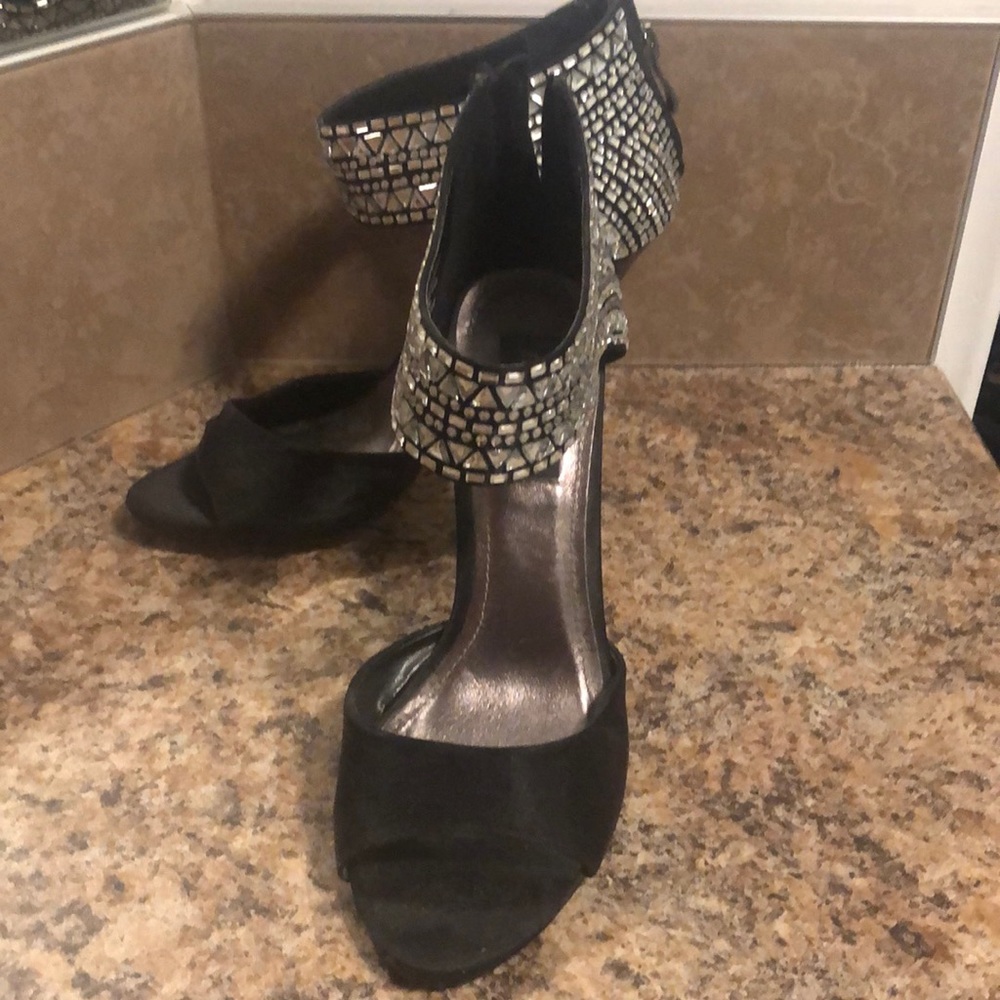 Studded black heels
